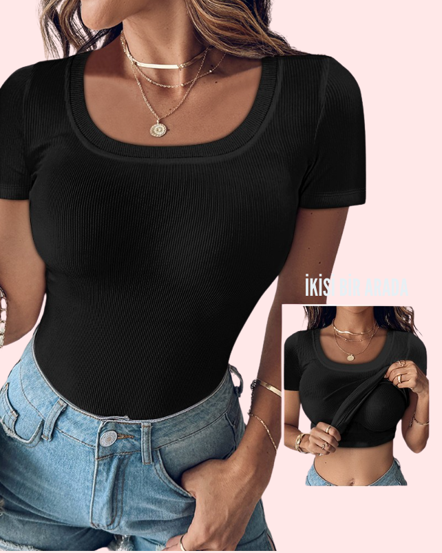 Chicme™ Ribbed Tank Kısa Kollu