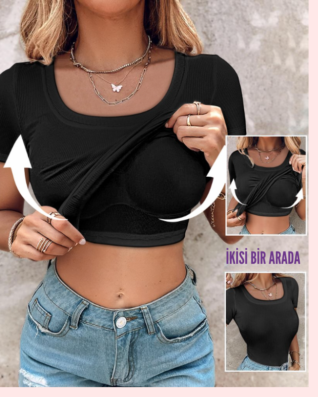 Chicme™ Ribbed Tank Kısa Kollu